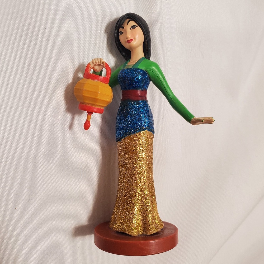 Disney Princess Mulan 3.5" PVC Figure Cake Topper Sparkle